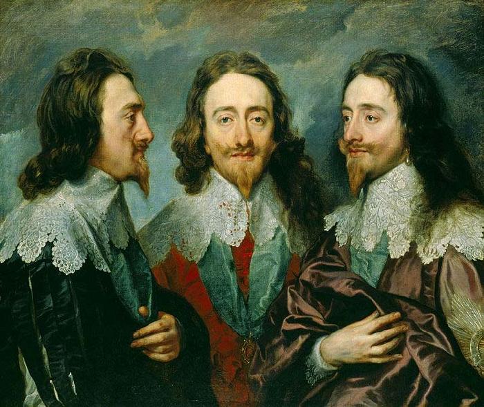 Anthony Van Dyck This triple portrait of King Charles I was sent to Rome for Bernini to model a bust on China oil painting art
